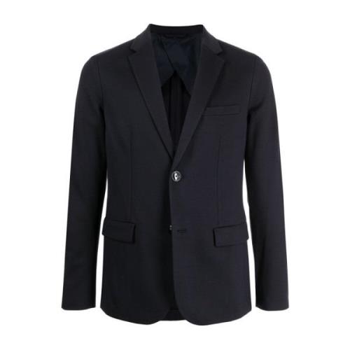 Blauwe Jackets met Dart Detailing Emporio Armani , Blue , Heren