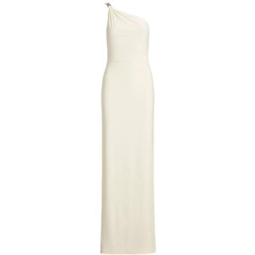 Elegante Lange Jurk Ralph Lauren , White , Dames