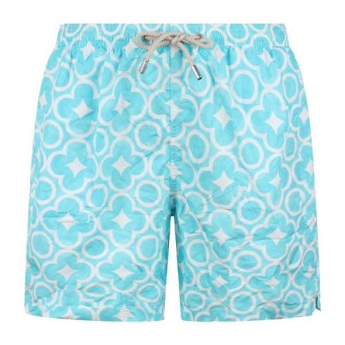 Geometrische Majolic Zwemshorts MC2 Saint Barth , Blue , Heren