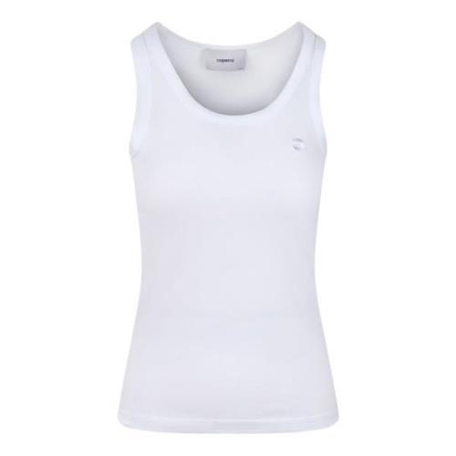 Logo Tanktop Lichtgewicht Jersey Ss24 Coperni , White , Dames