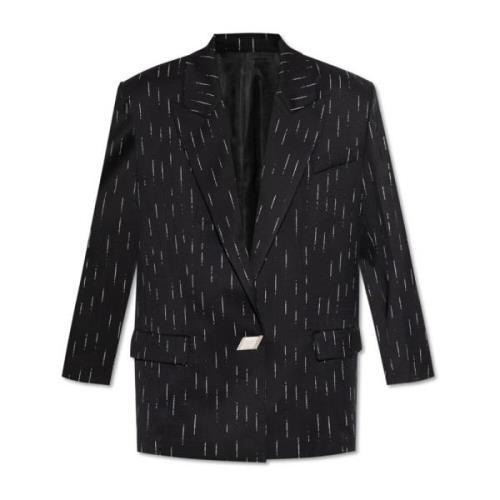 Wollen Blazer The Attico , Black , Dames