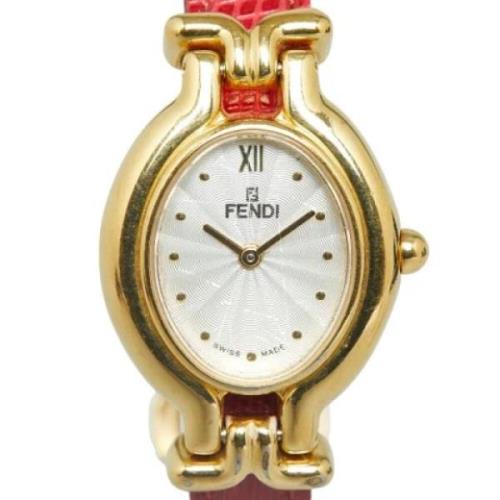 Pre-owned Leather watches Fendi Vintage , White , Dames