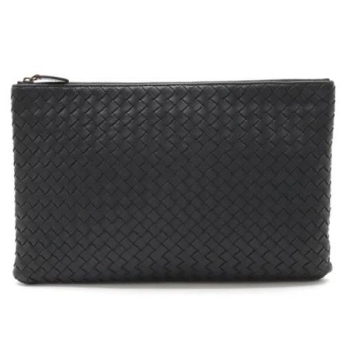 Pre-owned Leather pouches Bottega Veneta Vintage , Black , Dames