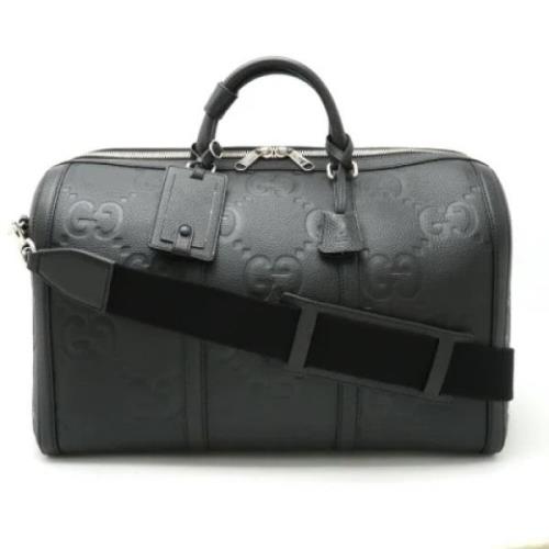 Pre-owned Leather travel-bags Gucci Vintage , Black , Unisex