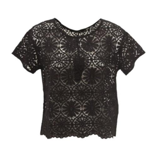 Korte Mouw Blouse Gaudi , Black , Dames