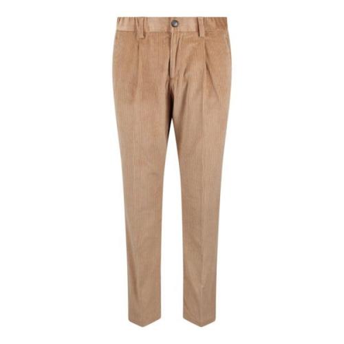 Zachte Stretch Corduroy Chino Broek Herno , Brown , Heren