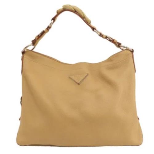 Pre-owned Leather prada-bags Prada Vintage , Beige , Dames