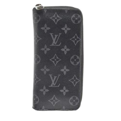 Pre-owned Canvas wallets Louis Vuitton Vintage , Black , Heren