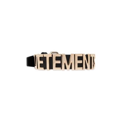 Choker met logo Vetements , Black , Unisex