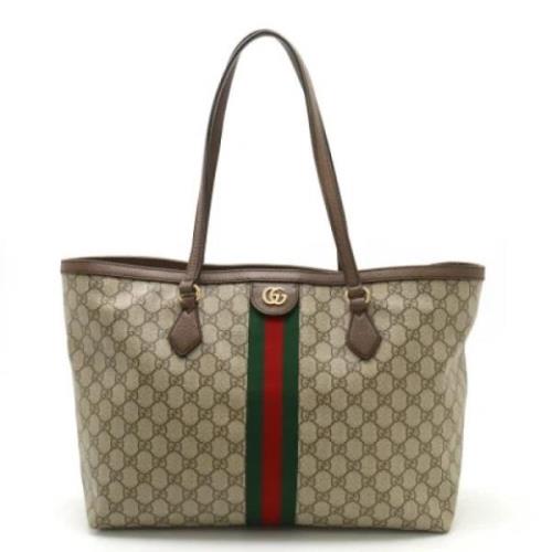 Pre-owned Leather gucci-bags Gucci Vintage , Beige , Dames