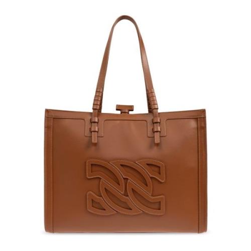 ‘Beaurivage’ Shopper Tas Casadei , Brown , Dames