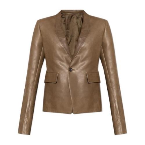 Leren blazer Rick Owens , Brown , Dames