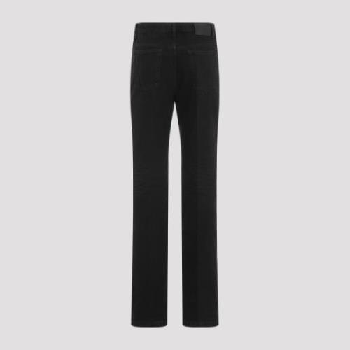 Carbon Black Straight Jeans Saint Laurent , Black , Dames