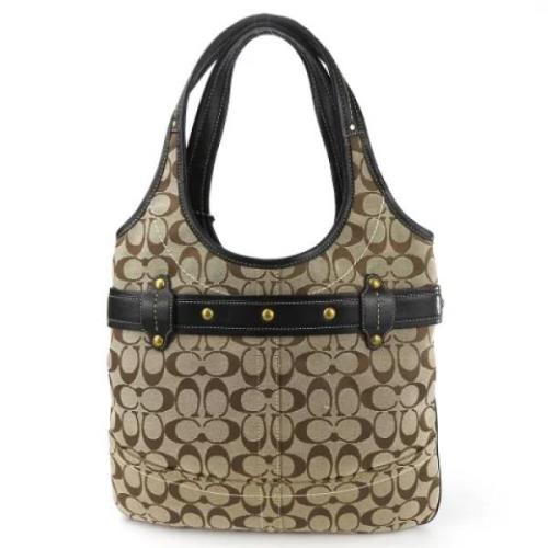 Pre-owned Leather totes Coach Pre-owned , Beige , Dames