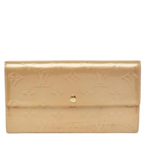 Pre-owned Leather wallets Louis Vuitton Vintage , Beige , Dames