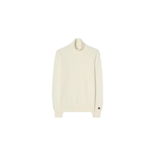 Merino Wool Turtleneck Sweater Busnel , Beige , Dames