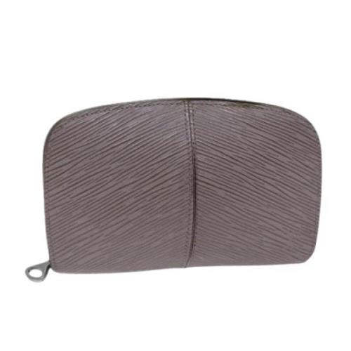 Pre-owned Leather wallets Louis Vuitton Vintage , Gray , Dames