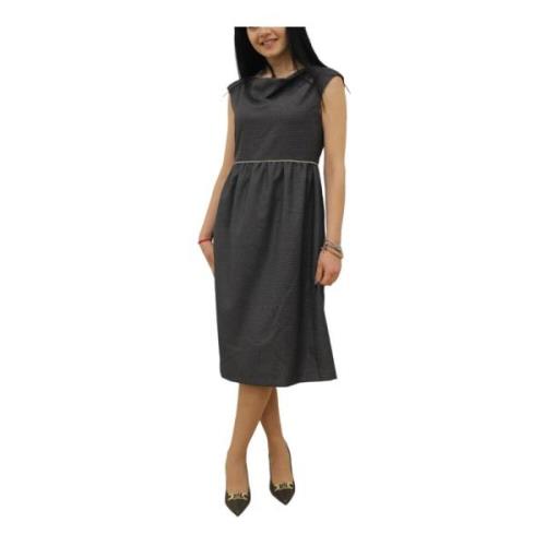 Elegante Midi Jurk Alessia Santi , Black , Dames