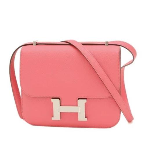 Pre-owned Leather shoulder-bags Hermès Vintage , Pink , Dames