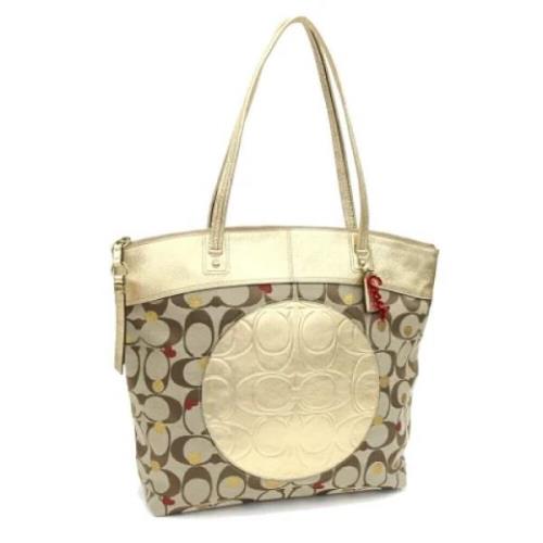 Pre-owned Canvas totes Coach Pre-owned , Beige , Dames