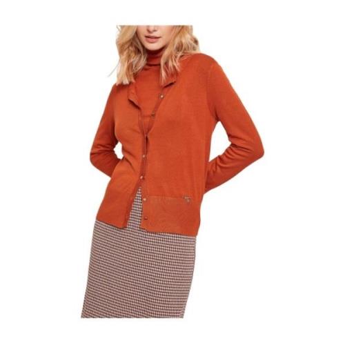 Stijlvolle Gebreide Cardigan Sweater Gaudi , Orange , Dames