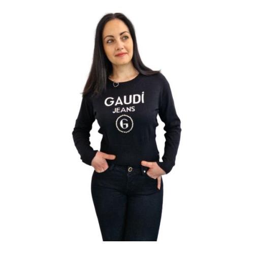 Trui met Ronde Hals Gaudi , Black , Dames