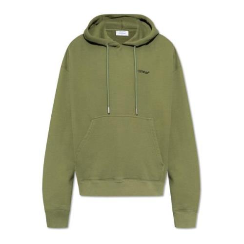 Sweatshirt met logo Off White , Green , Heren