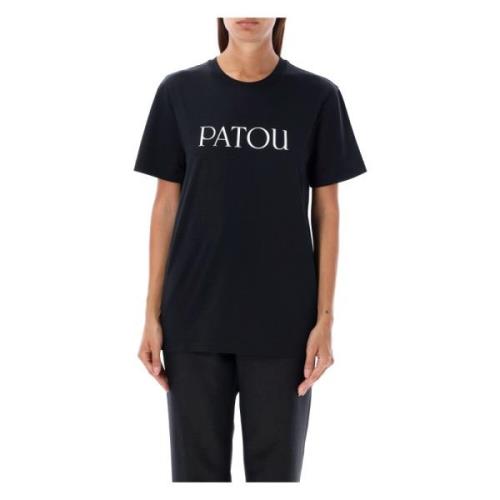 Stijlvol Logo T-shirt Zwart Patou , Black , Dames