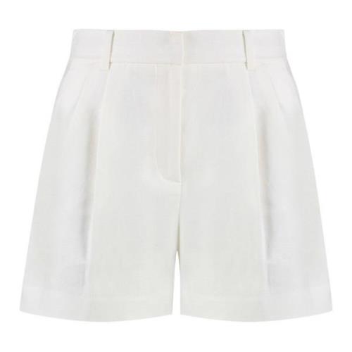 Linnen Bermuda Shorts Michael Kors , White , Dames