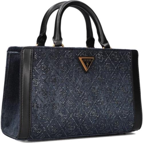 Blauwe Kleine Satchel Schoudertas Guess , Blue , Dames