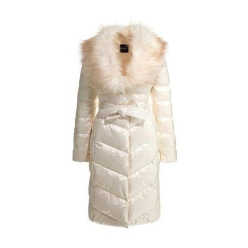 Lang Puffer Jas Guess , White , Dames