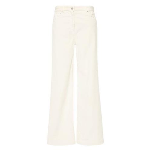 Wijde Broek Bianco Latte Pinko , White , Dames