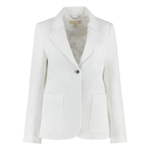 Klassieke Blazer met Reverskraag Michael Kors , White , Dames