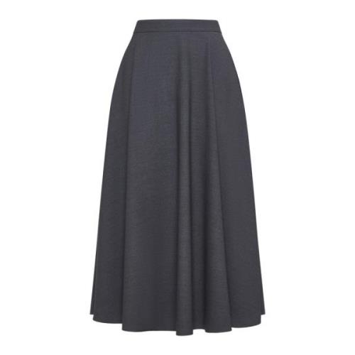 Midi Volle Rok in Middengrijs Valentino , Gray , Dames