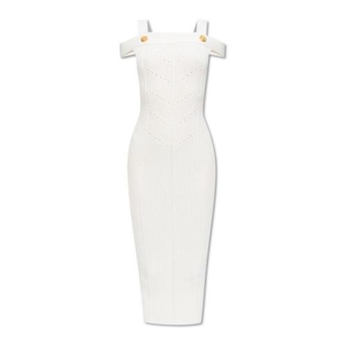 Jurk met bandjes Balmain , White , Dames