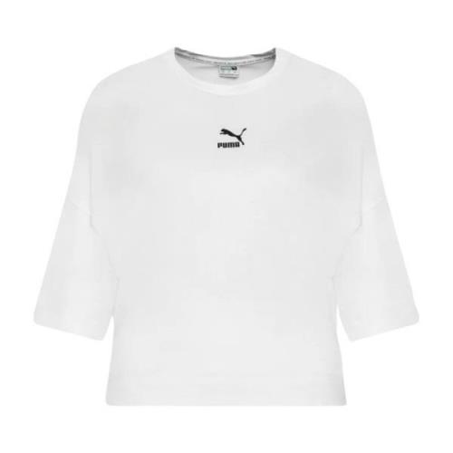 Korte Mouw T-shirt Puma , White , Dames