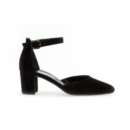 Zwarte Suède Avondpumps Gabor , Black , Dames