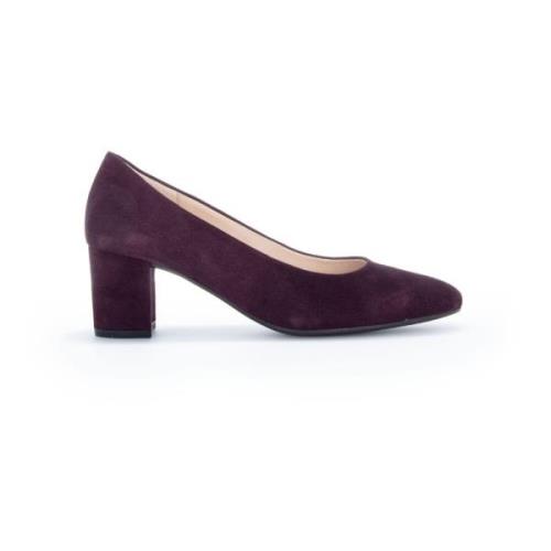 Bordeaux Leren Pumps Gabor , Purple , Dames