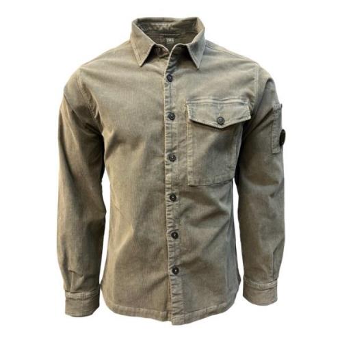 Corduroy Overshirt, Grijs-Groen C.p. Company , Gray , Heren