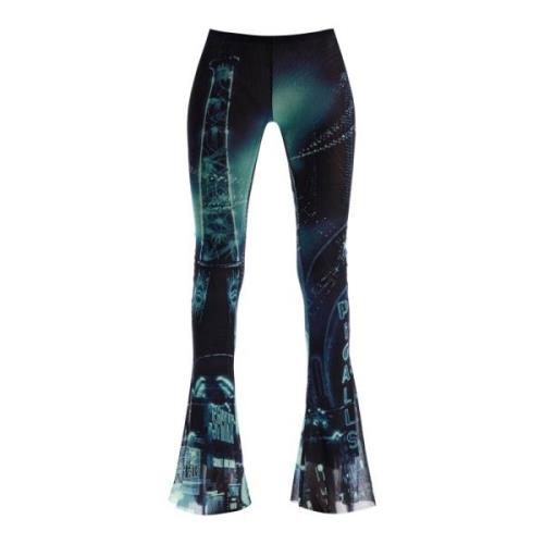 Blauwe Pigalle Flared Broek Jean Paul Gaultier , Blue , Dames