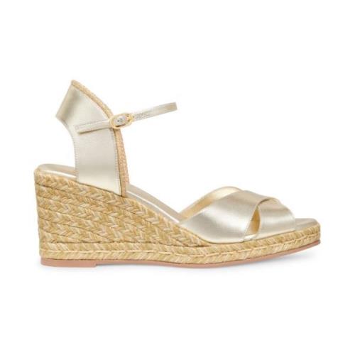 Crossover Espadrille Sleehak Stuart Weitzman , Yellow , Dames