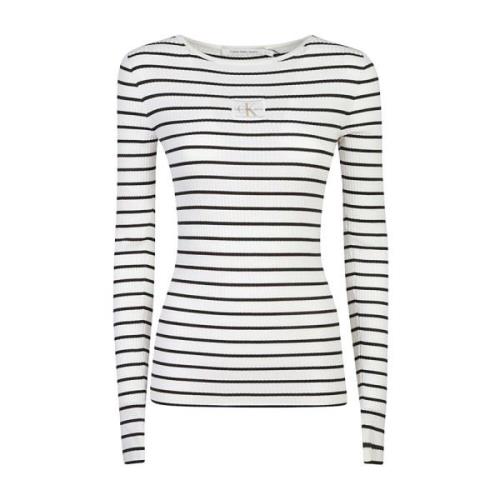 Witte Sweater Collectie Calvin Klein Jeans , White , Dames