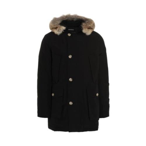 Arctic Parka Met Verwijderbare Bont Woolrich , Black , Heren