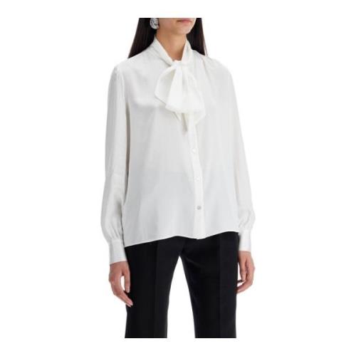 Zijden Blouse met Lavallière Kraag en Ballonmouwen Alessandra Rich , W...