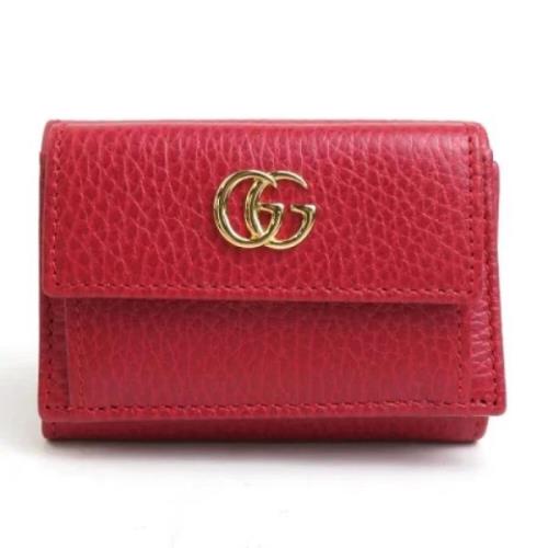 Pre-owned Leather wallets Gucci Vintage , Red , Dames