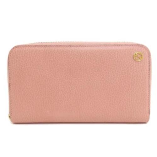 Pre-owned Leather wallets Gucci Vintage , Pink , Dames