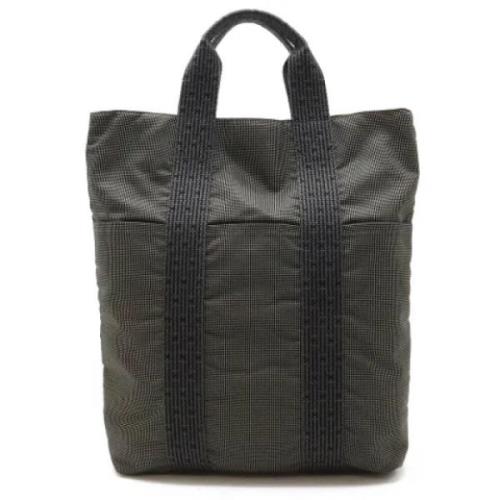 Pre-owned Canvas totes Hermès Vintage , Gray , Dames