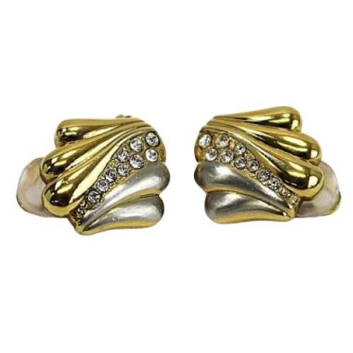 Pre-owned Yellow Gold earrings Yves Saint Laurent Vintage , Yellow , D...