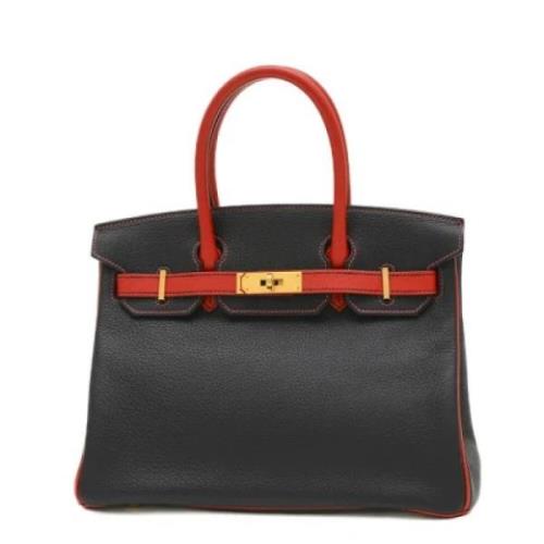 Pre-owned Leather handbags Hermès Vintage , Black , Dames