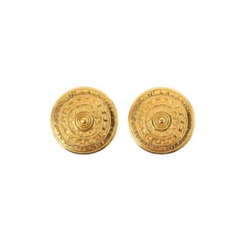 Pre-owned Yellow Gold earrings Yves Saint Laurent Vintage , Yellow , D...